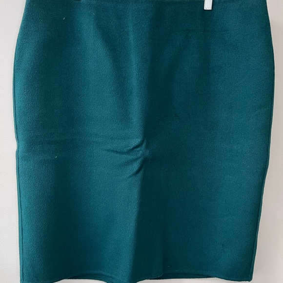 Talbots Jewel Green Wool Blend Skirt - Picture 5 of 11
